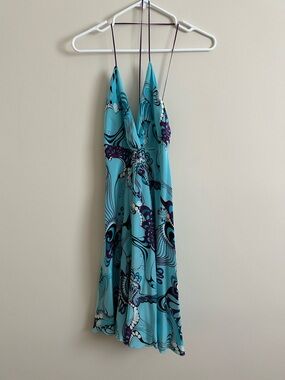 Marciano Silk Halter Dress